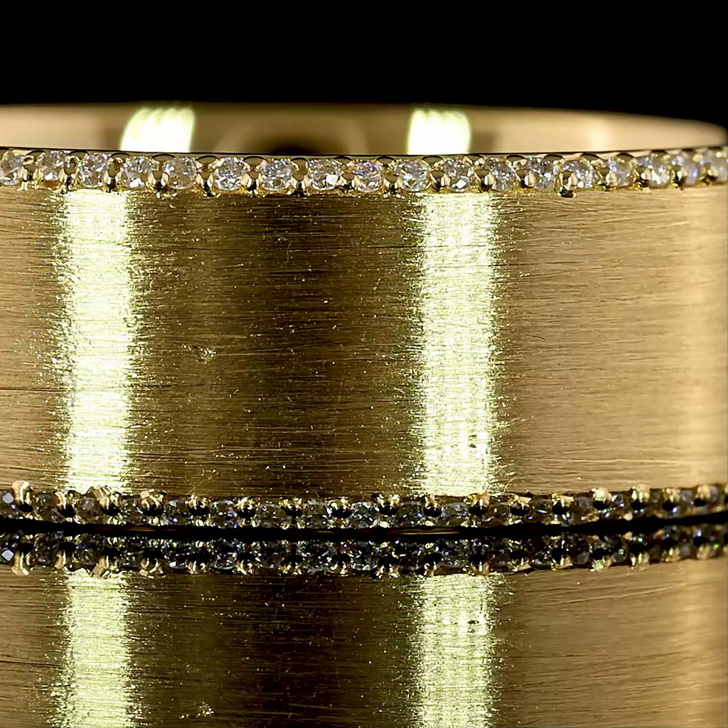 0.29 Cts 18k Yellow Gold Round Shape Eternity Band Eternity Band - Image 3