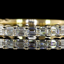 0.63 Cts 14k Yellow Gold Baguette Shape 3/4 Band Earring - Image 3