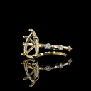 0.29 Cts 14k Yellow Gold Round Shape Hidden Halo Ring - Image 2