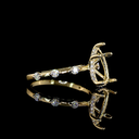0.29 Cts 14k Yellow Gold Round Shape Hidden Halo Ring - Image 3