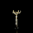0.29 Cts 14k Yellow Gold Round Shape Hidden Halo Ring - Image 4