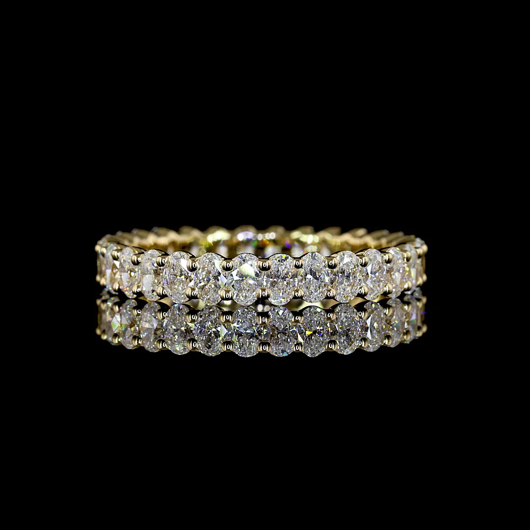 1.79 Cts 14k Yellow Gold Oval Shape Eternity Band Eternity Band - Video