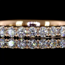 0.42 Cts 14k Rose Gold Round Shape 3/4 Band Eternity Band - Image 3