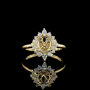 0.42 Cts 14k Yellow Gold Mix Shape Special Ring - Video