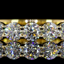 1.68 Cts 18k Yellow Gold Round Shape 3/4 Band Eternity Band - Image 3