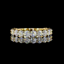 1.68 Cts 18k Yellow Gold Round Shape 3/4 Band Eternity Band - Video