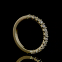 0.45 Cts 14k Yellow Gold Round Shape Half Eternity Eternity Band - Image 2