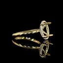0.09 Cts 14k Yellow Gold Shape Hidden Halo Ring - Image 3