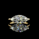 3.03 Cts 14k Yellow Gold Marquise Shape Solitaire Ring - Video