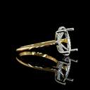 0.11 Cts 18k Yellow Gold - Platinum Shape Hidden Halo Ring - Image 3