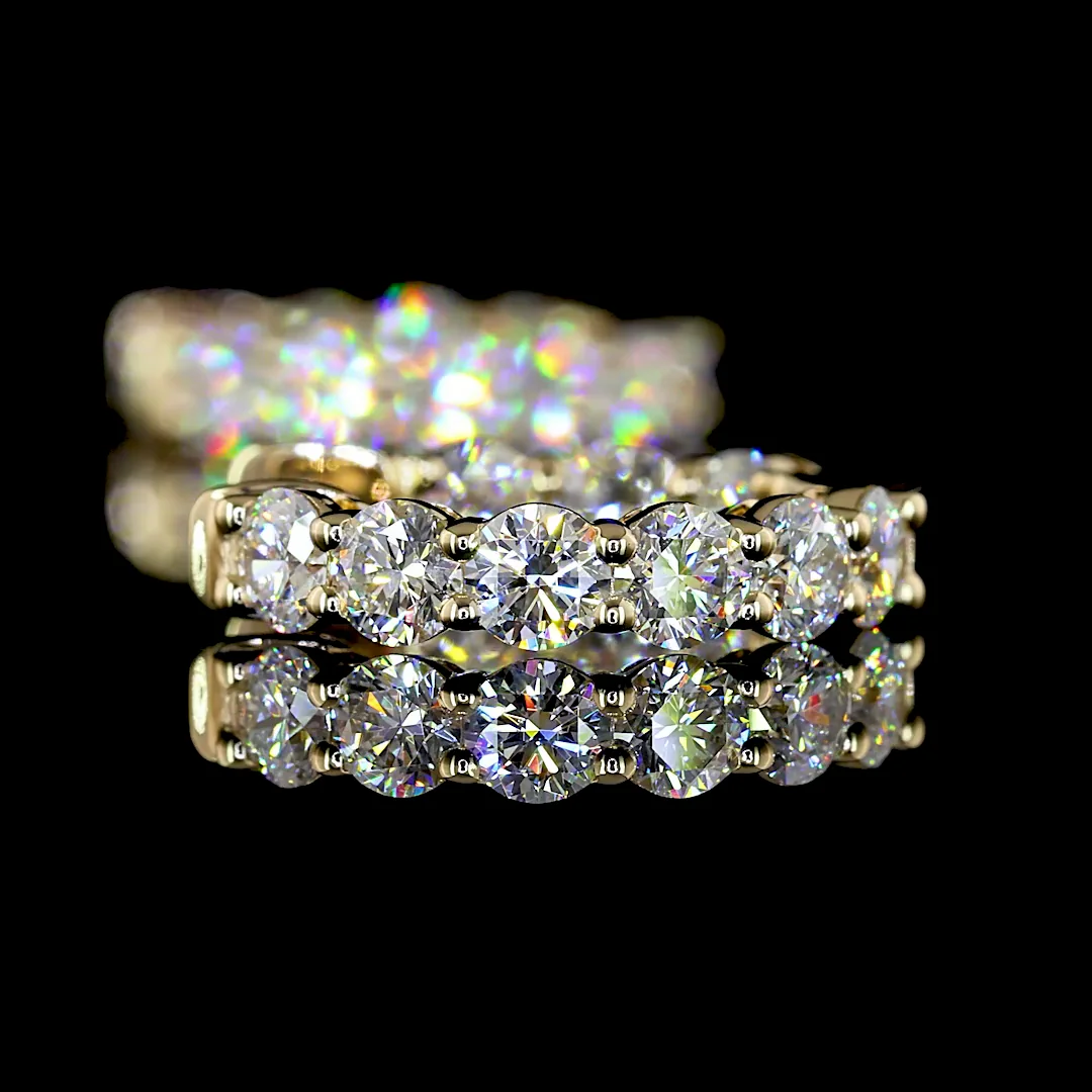 1.64 Cts 14k Yellow Gold Round Shape Huggies Earring - Image 4