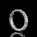 3.71 Cts 18k White Gold Emerald Shape Eternity Band Eternity Band - Image 2