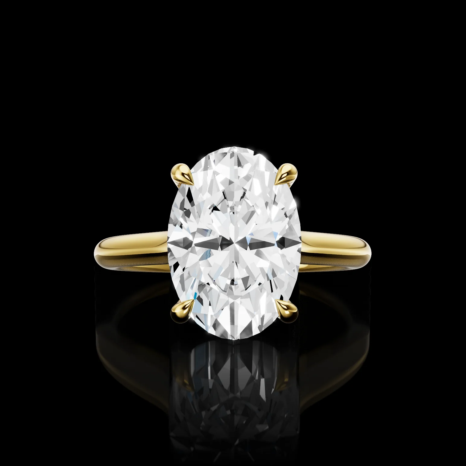 0.12 Cts 18k Yellow Gold Round Shape Hidden Halo Ring - Video