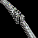 8.05 Cts 14k White Gold Round Shape Riviera Necklace - Image 2