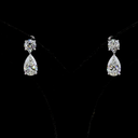 4.94 Cts 14k White Gold Pear Shape Hanging Earring - Video