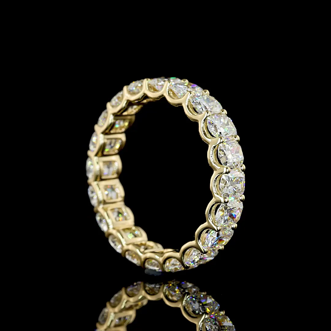 3.47 Cts 14k White Gold Cushion Brilliant Shape Eternity Band Eternity Band - Image 2