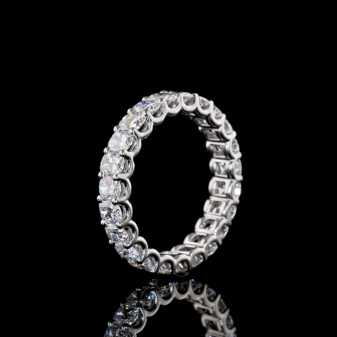 2.08 Cts Platinum Cushion Brilliant Shape Eternity Band Eternity Band - Image 4