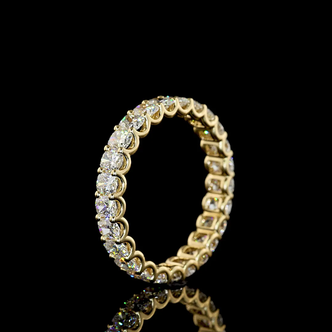 2.81 Cts 14k Yellow Gold Cushion Brilliant Shape Eternity Band Eternity Band - Image 4