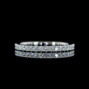 0.69 Cts Platinum Round Shape 3/4 Band Eternity Band - Video