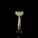2.17 Cts 14k Yellow Gold Radiant Shape Hidden Halo Ring - Image 4