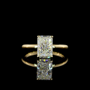 2.17 Cts 14k Yellow Gold Radiant Shape Hidden Halo Ring - Video