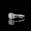 1.63 Cts 14k White Gold Round Shape Hidden Halo Ring - Image 2