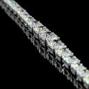 12.12 Cts 14k White Gold Oval Shape Riviera Necklace - Image 2
