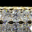 3.96 Cts 14k Yellow Gold Cushion Brilliant Shape Eternity Band Eternity Band - Image 3