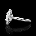1.66 Cts 14k White Gold Marquise Shape Hidden Halo Ring - Image 2