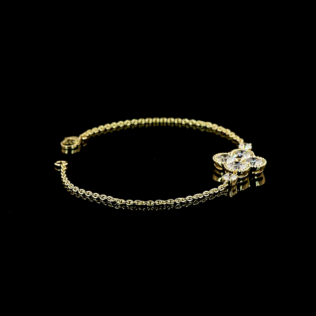 3.35 Cts 14k Yellow Gold Round Shape Special Bracelet - Image 2