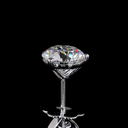 3.08 Cts 14k White Gold Round Shape Martini Earring - Image 4
