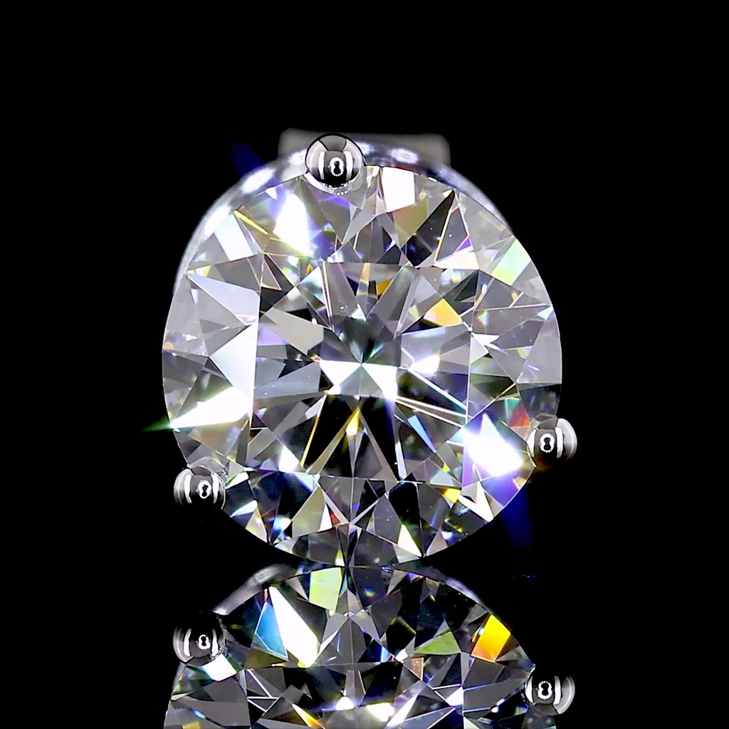 1.49 Cts 14k White Gold Round Shape Martini Earring - Image 2