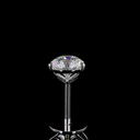 1.01 Cts 14k White Gold Round Shape Studs Earring - Image 4