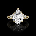 2.6 Cts 14k Yellow Gold Pear Shape Special Ring - Video