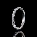 0.75 Cts Platinum Round Shape Eternity Band Eternity Band - Image 4