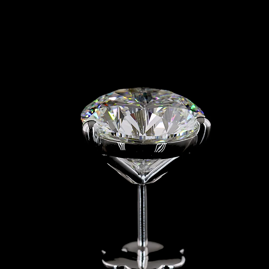 7.03 Cts 14k White Gold Round Shape Martini Earring - Image 4