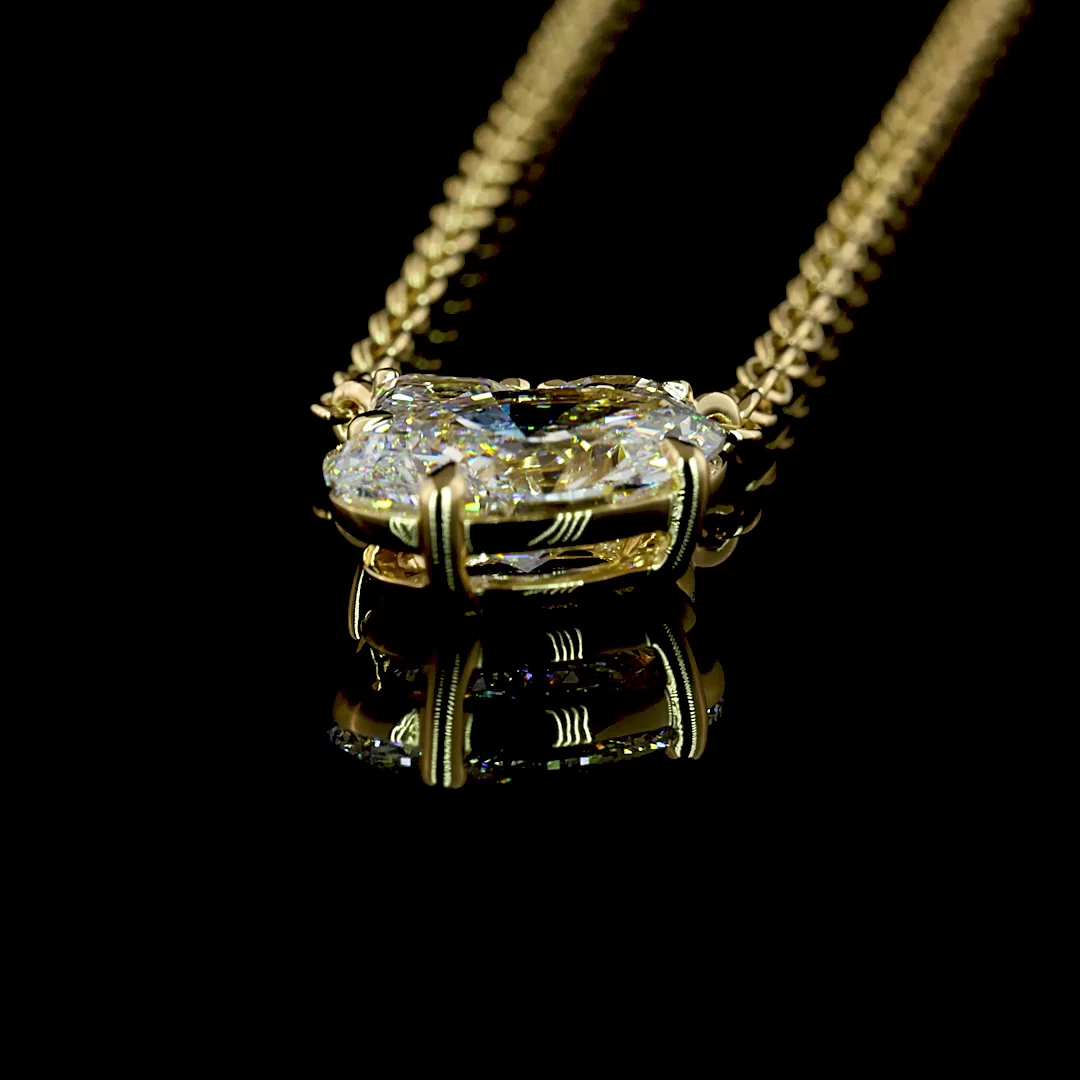 2.24 Cts 14k Yellow Gold Mix Shape Pendant Pendant - Image 4