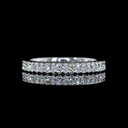 0.82 Cts 18k White Gold Round Shape 3/4 Band Eternity Band - Video