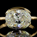 2.57 Cts 14k Yellow Gold Oval Shape Solitaire Ring - Image 3
