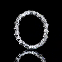 1.19 Cts 14k White Gold Emerald Shape Eternity Band Eternity Band - Image 2
