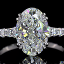 3.16 Cts 14k White Gold Round Shape Hidden Halo Ring - Image 3