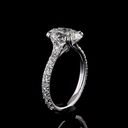 3.16 Cts 14k White Gold Round Shape Hidden Halo Ring - Image 4