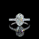 3.16 Cts 14k White Gold Round Shape Hidden Halo Ring - Video