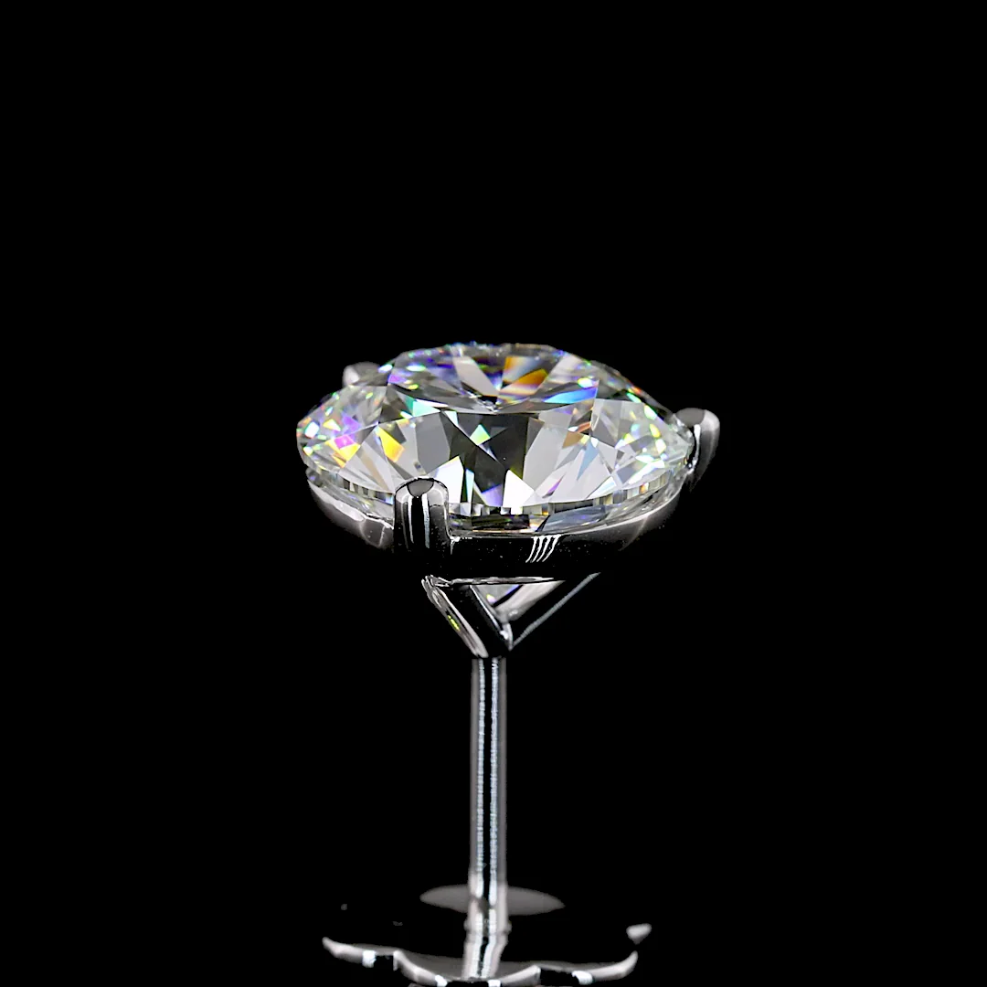 4.16 Cts 14k White Gold Round Shape Martini Earring - Image 4