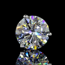 2.54 Cts 14k White Gold Round Shape Martini Earring - Image 2
