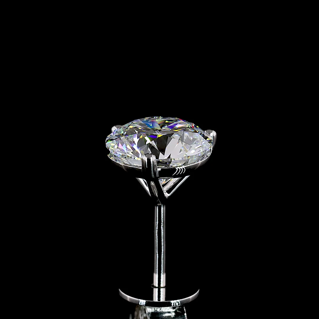 2.07 Cts 14k White Gold Round Shape Martini Earring - Image 4