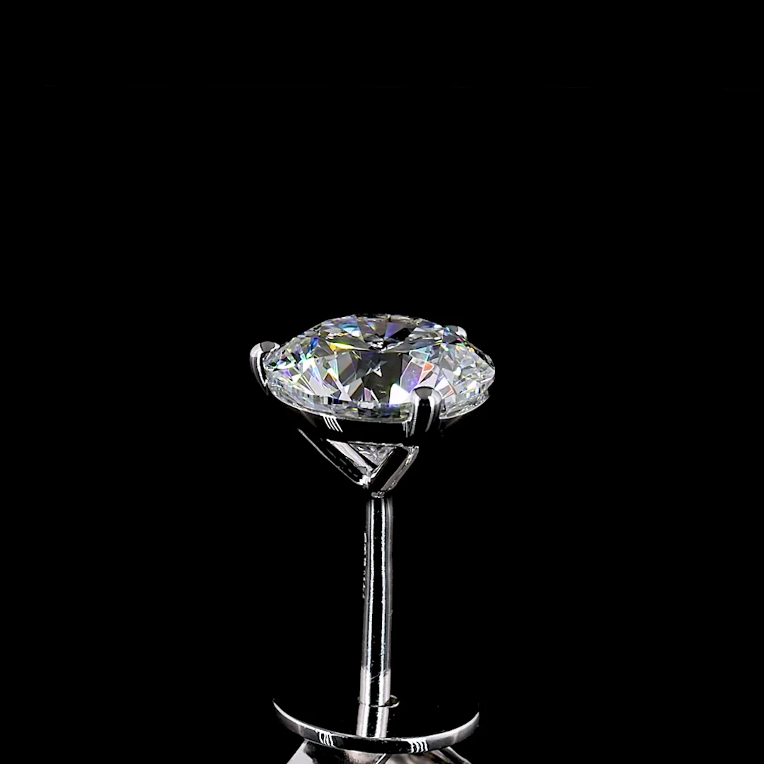 1.48 Cts 14k White Gold Round Shape Martini Earring - Image 4