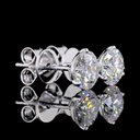1.48 Cts 14k White Gold Round Shape Martini Earring - Video