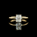 1.11 Cts 14k Yellow Gold Radiant Shape Hidden Halo Ring - Video