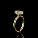 2.24 Cts 14k Yellow Gold Oval Shape Hidden Halo Ring - Image 4